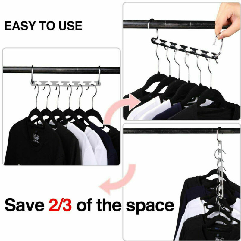 Space Saver Saving Wonder Metalen Magische Hanger Kleding Kast-Organizer Haken