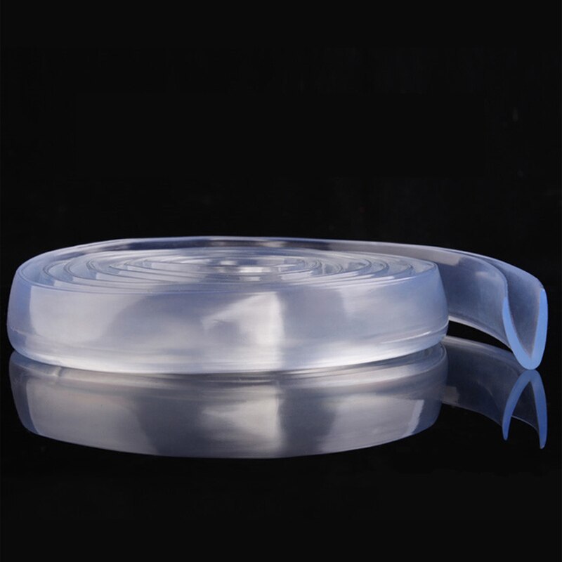 Transparent Table Edge Furniture Guard Corner Protectors Bumper Strip with Double-Sided Tape for Cabinets, Tables, Drawers