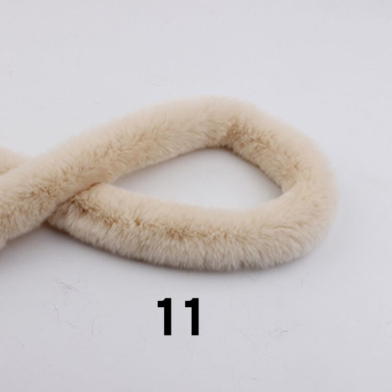 5M Verdikte Kunstmatige Konijnenbont Trim Kleding Accessoire Faux Fur Strips Voor Trui Jas Hood Hat Diy Pluizige Kledingstuk materialen: 11