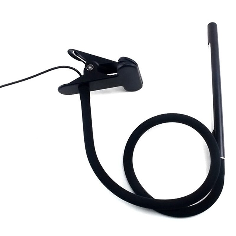 Touch Control Led Bureaulamp Usb Clip op Bureaulamp USB Opladen Lezen Tafellamp Oogbescherming Lamp voor Slaapkamer desktop XNC: Zwart