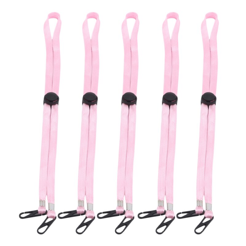 Comfortable 5 Length Adjustable Mask Lanyards Convenient And Convenient Safety Mask Practical Accessories: pink