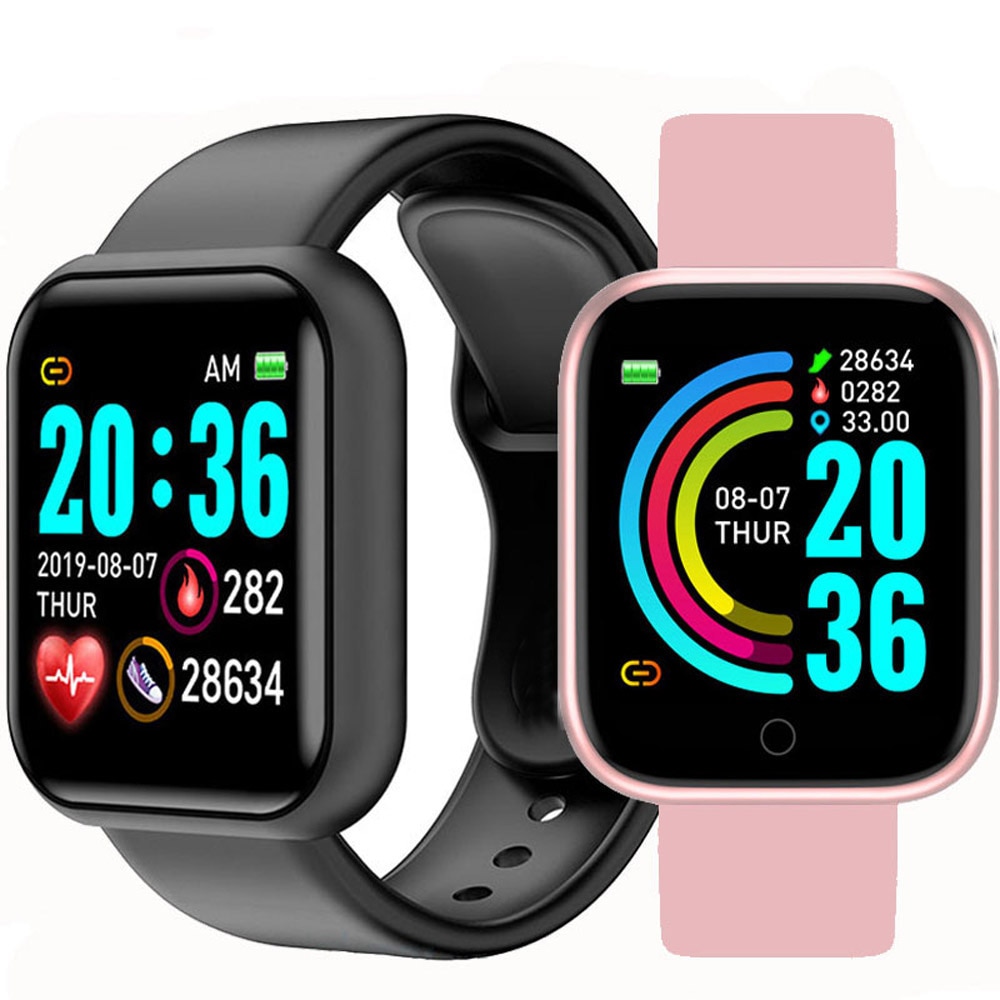 Y68 Smart Uhr Blutdruck Monitor Smart Uhr D20 Wasserdichte Sport Smartwatch Uhr für Android IOS