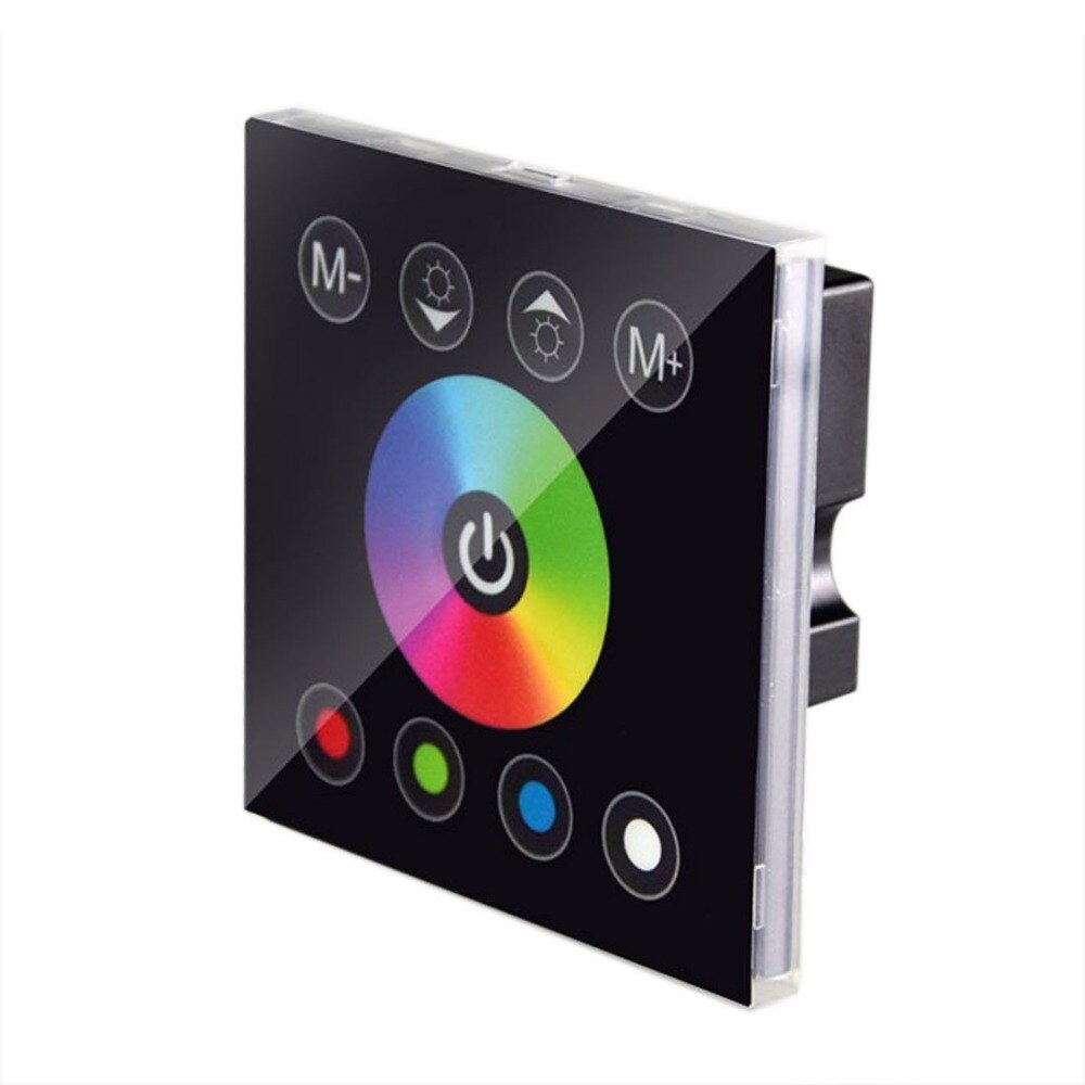 DC12V/24V 4A*4CH Black/white clear surface Panel Digital Touch Screen Dimmer Home Wall Light Switch For RGBW/RGBWW LED Strip