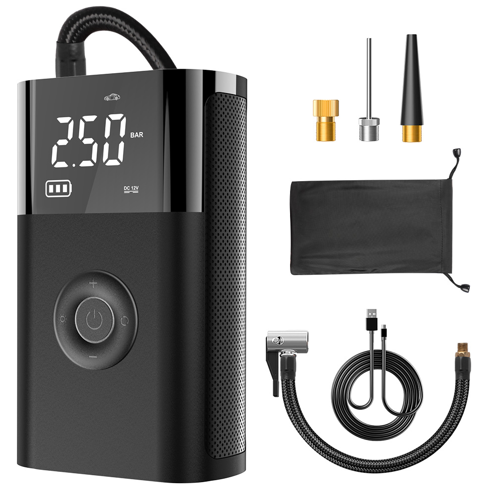 CARSUN Tragbare Inflator Kompressor Pumpe Mit LED Lampe Für Auto Motorrad Fahrrad Reifen Bälle Drahtlose Elektrische Auto Luft Reifen Pumpe: Ursprünglich Titel