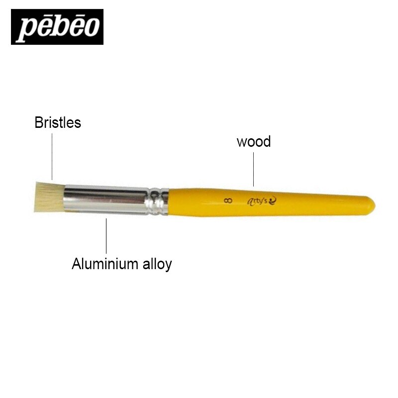 2pcs/set Pebeo Bristle Paint Brush Textile/Decorative Pigment templates Fabric /Deco Paint Stencil brush