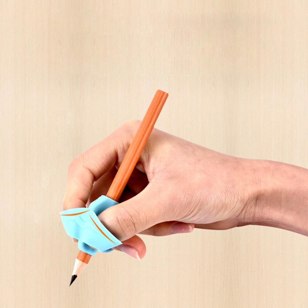 2pcs 3 Finger Pencil Corrective Grip Children Beginners Writing Tool Pen Writing Help Fixture Correct Finger Position Kids
