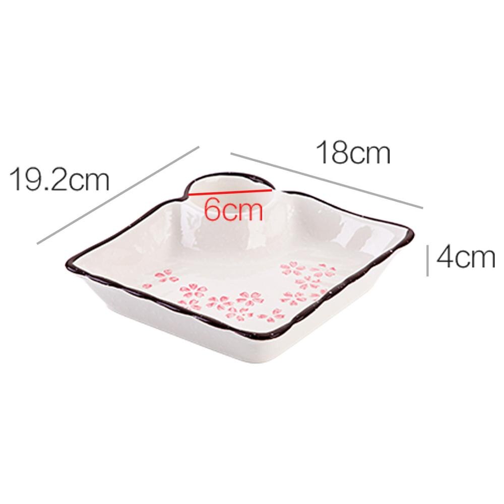 Plato de cerámica para Dumplings, tazón de Sushi, plato de salsa, vajilla de cocina, platos de cena, postre, fruta, bandeja de plato de Sushi