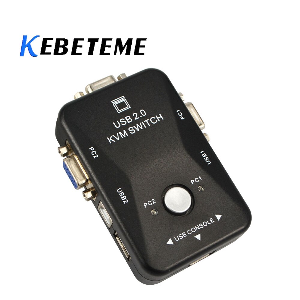 Kebeteme Usb 2.0 2 Port 1920*1440 Usb Kvm Switch Switcher Box Vga Svga Splitter Auto Controller Muis toetsenbord