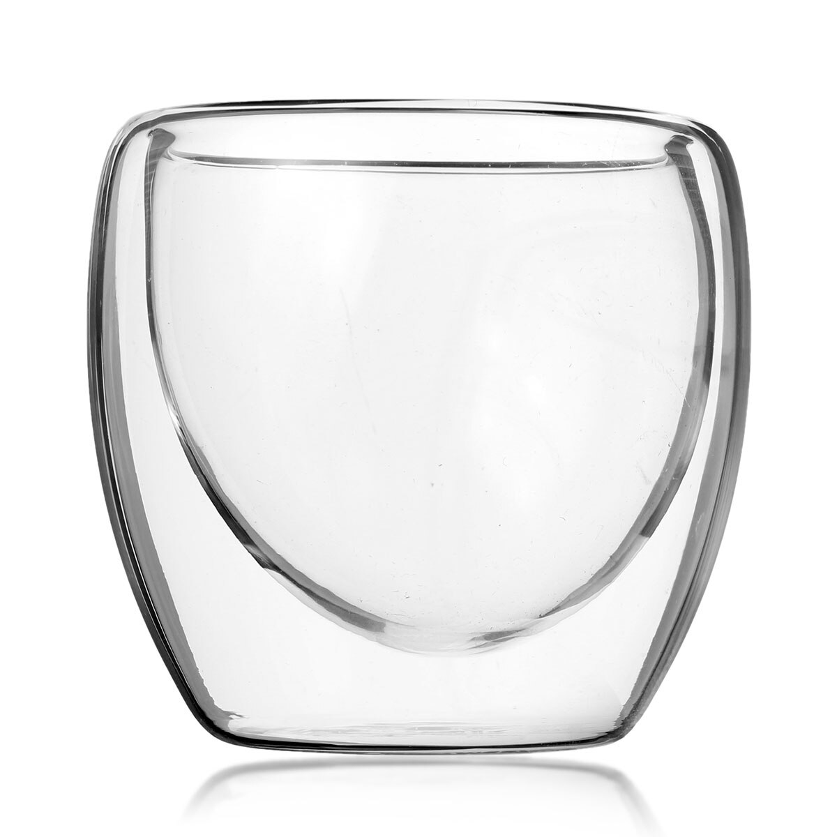 Arshen 4 st/set 80ml klara dubbelväggiga dubbelglas kaffe tekoppar glas mjölk öl soppa och isolerade vinkoppar