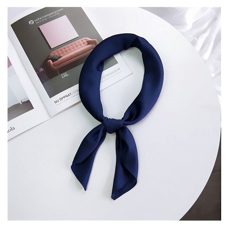 Écharpe en Satin pour femmes | Foulard cheveux kerchef, couleur unie, foulard cheveux, mouchoir, petites écharpes de cou, femmes 70cm, Scaves de bandeau pour dames
