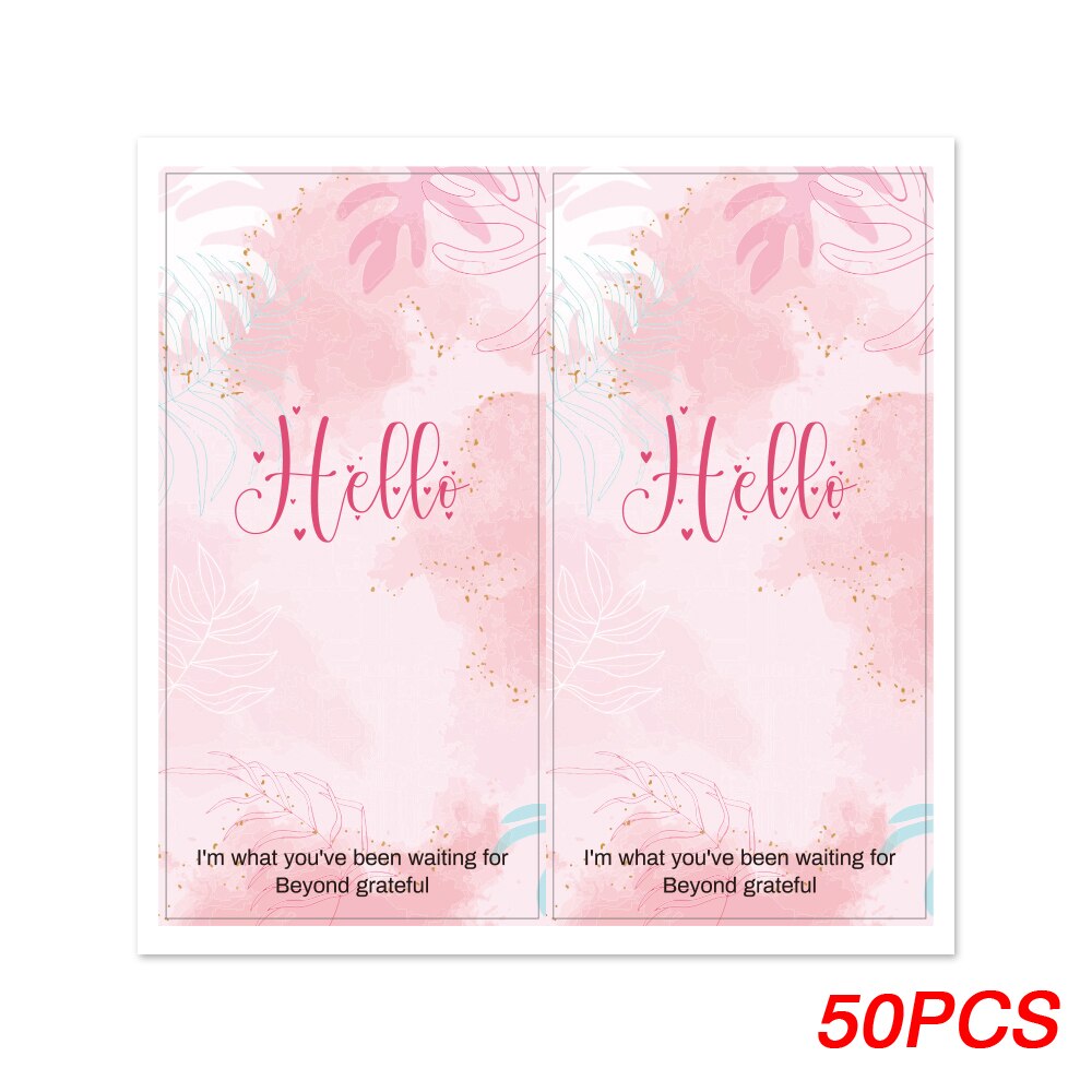 20-50pcs This Package Nice To Meet You Too Sticker Seal Label Thank You Small Business Handmade Merchandise Decoration Stickers: YH161-50pcs