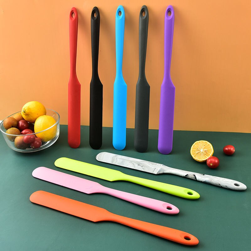 Spatule en Silicone résistant à la chaleur, antiadhésif, outil de pâtisserie, couteau à beurre, grattoir, outil de gâteau réutilisable, accessoires de cuisine