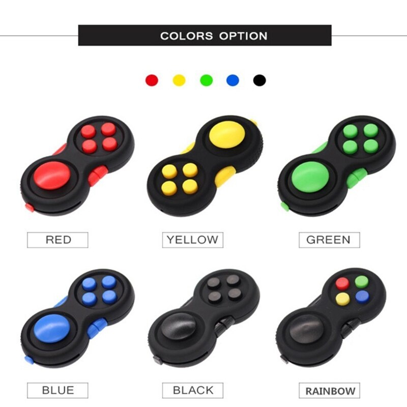 Fidget Controller Pad Cube Game Focus Speelgoed Met Sleutelhanger Set Smooth Abs Plastic Stress Relief Speelgoed Voor Voeg Y4UD