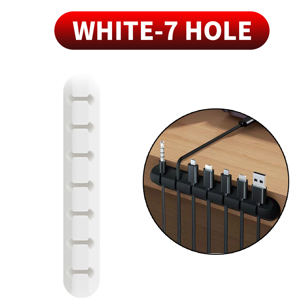 Zelfklevende kabelhouder Clips Snoerbeheer Draadorganizer voor desktop USB-oplaadkabel Nachtkastje Netsnoer Muiskabel: GRIJS