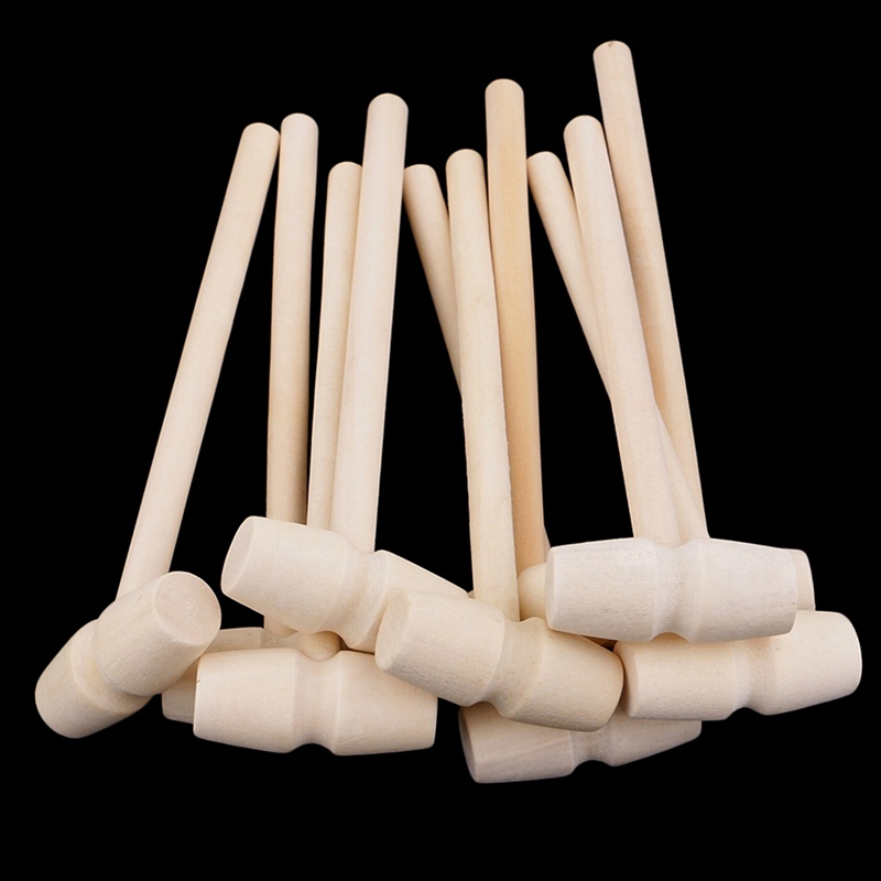 20 Pieces Wooden Crab Mallet Seafood Shellfish Wood Cracker Mini Wood Hammer Shell Cracker for Seafood Lobster Tool