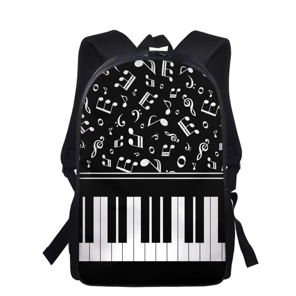 FORUDESIGNS hommes sac à dos Piano clavier avec Note de musique motif école sac à dos pour adolescents garçons filles 2 pièces/ensemble sacs à crayons: HMP1878C