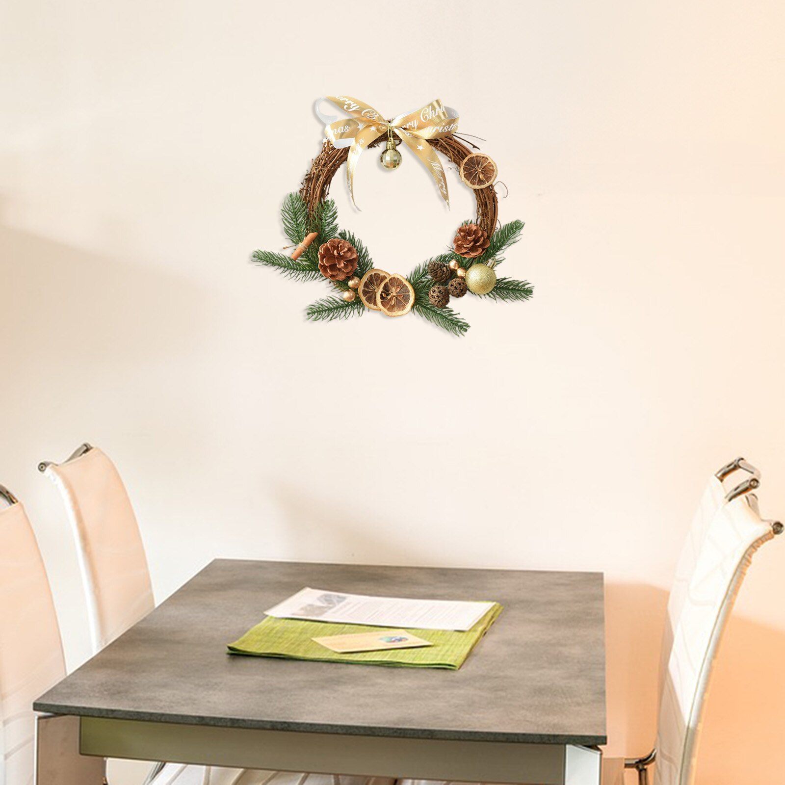 Kerst Krans Lint Grenen Takje Voordeur Raam Muur Opknoping Ornament