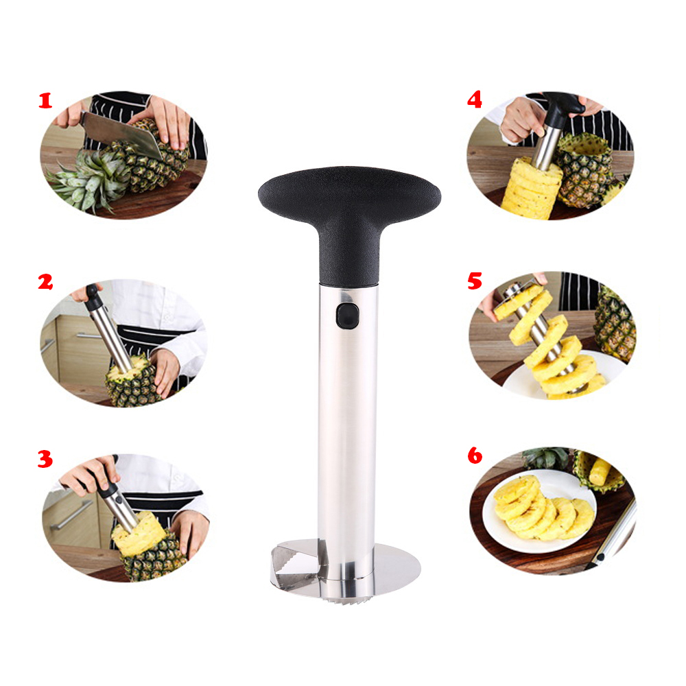 Cortador de piña para Ananas pelador Spiralizer corte fruta Acero inoxidable utensilios de cocina accesorios Pitter herramientas de rebanado
