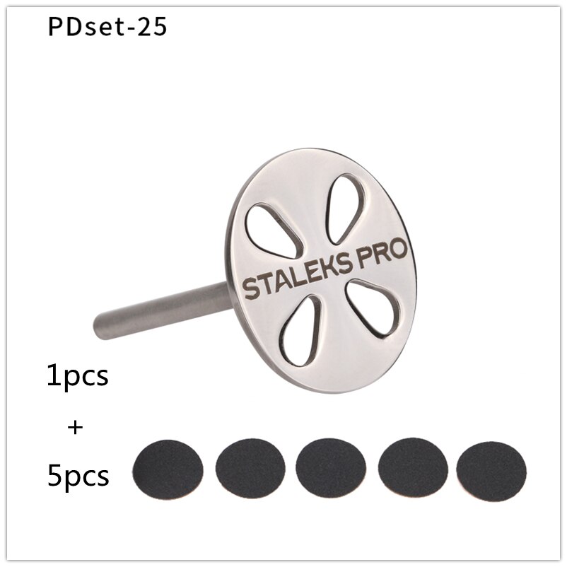 STALEKS Edelstahl Schleifen Papier Rabatt 3/32 &quot;Runde Metall Disk Nagel Bohrer Zubehör 15/20/25mm Fuß Datei Poliert Werkzeug: PDset25