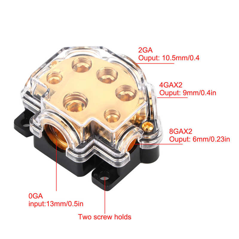 electric pump marine parts Power Distribution Block 1 in 5 Ways Out Ground Cable Splitter Distributor for Auto Car Boat Marine
