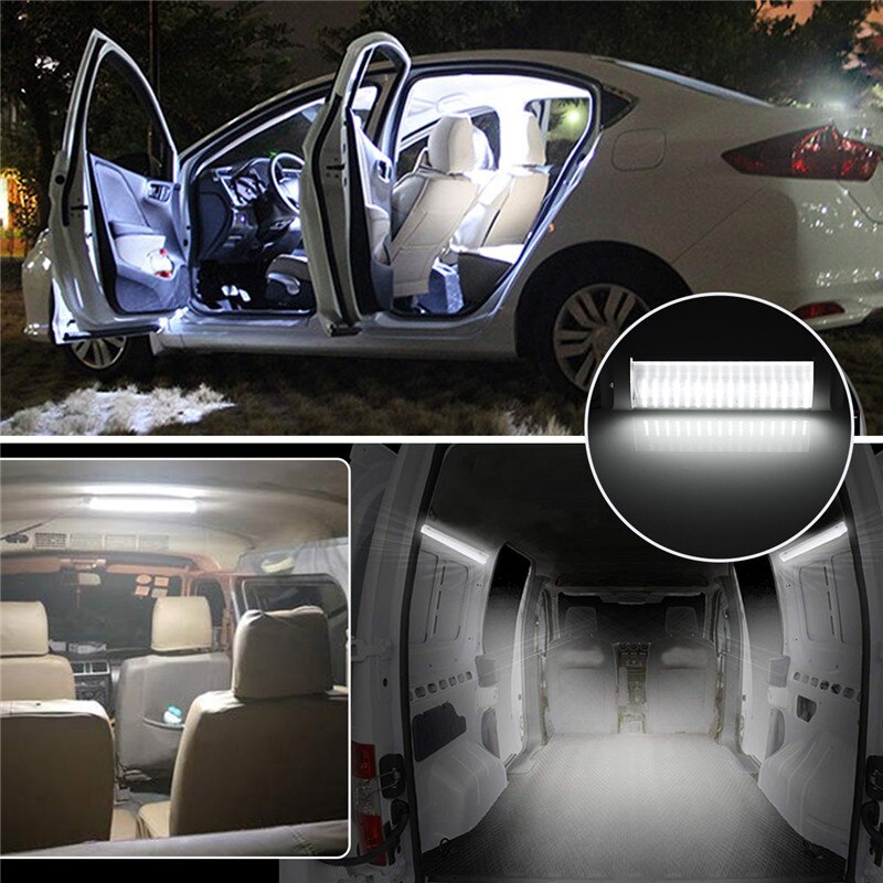 10W Car Interior Led Light Bar 72 LED White Light Tube with Switch for Van Lorry Truck RV for Camper Boat Indoor ceiling light