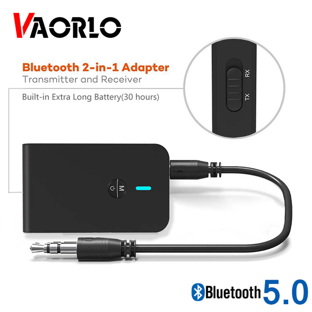 Aptx lav latens 5.0 bluetooth sender mottaker 2 in 1 lyd trådløs adapter for bil tv pc høyttaler hodetelefon 3.5mm aux jack