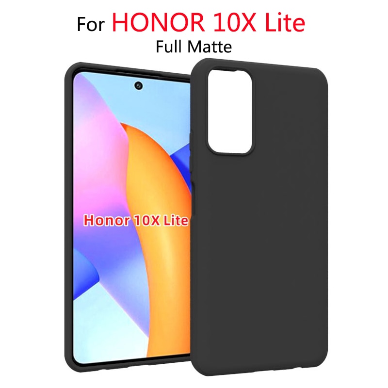 HONOR 10X Lite Full Matte Phone Case on Huawei honor 10X lite DNN-LX9 Soft TPU Silicon Back cover For honor 10x Light Cases