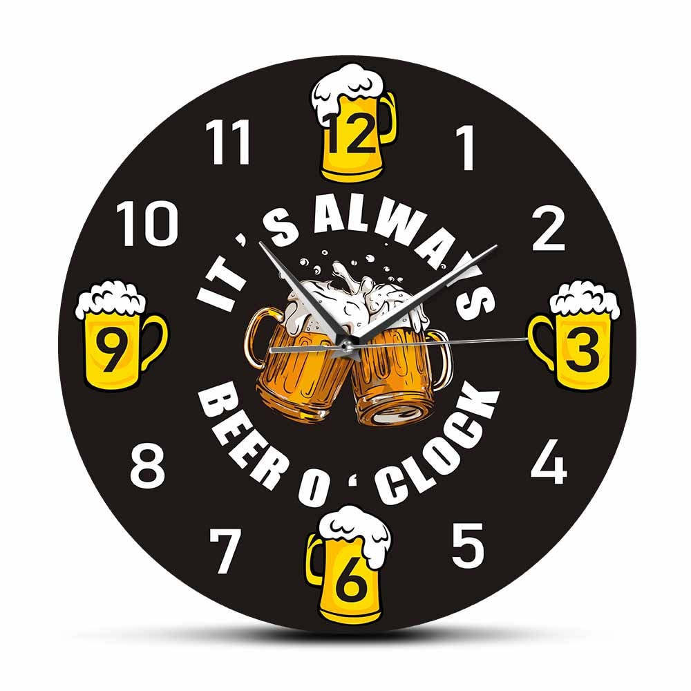 Horloge murale au moderne, enseigne pour Bar, Pub, décor pour amateurs de bière, bière, abreuvoir, Cave: Without Frame