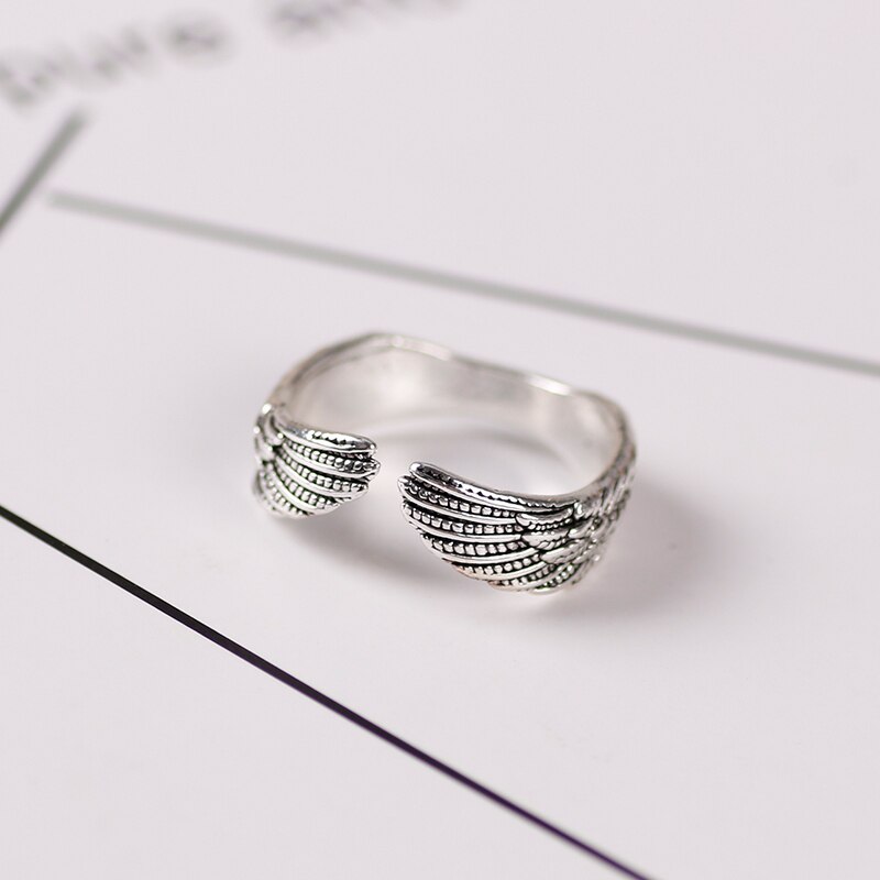 Charm Vrouwen Vleugels Ringen Metal Silver Kleur Romantisch Meisje Pterodactyl Ring Voor Partij Dames Mode Mannen Sieraden