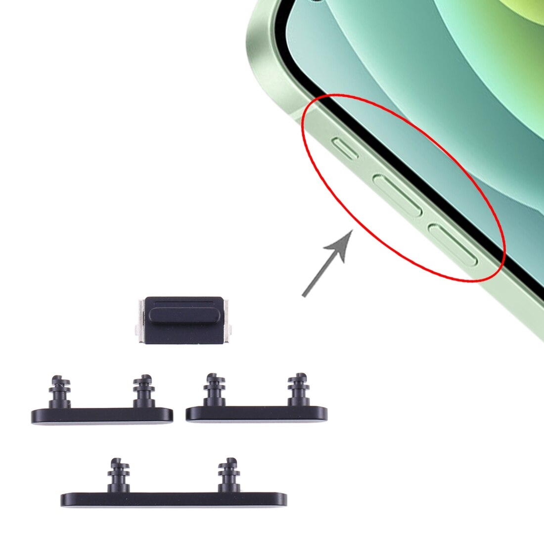 For iPhone 12 Mini Power Button and Volume Control Button for iPhone 12 Mini