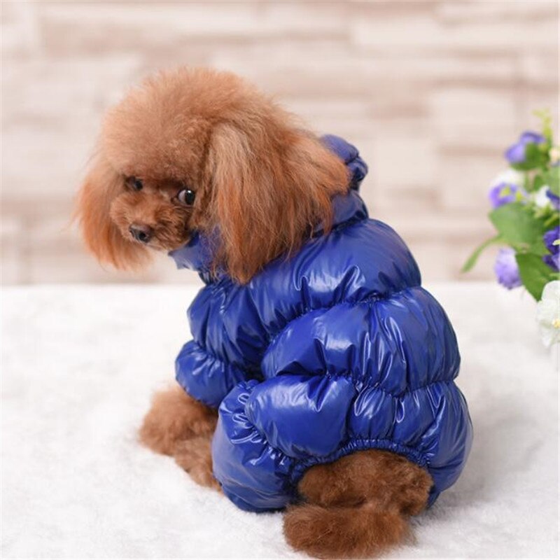 3 farben Hund Overall Winter Warme Mantel Jacke Für Kleine Hunde XS-2XL Wasserdichte Schneeanzug 4-beine Overall Romper Winter kleidung L