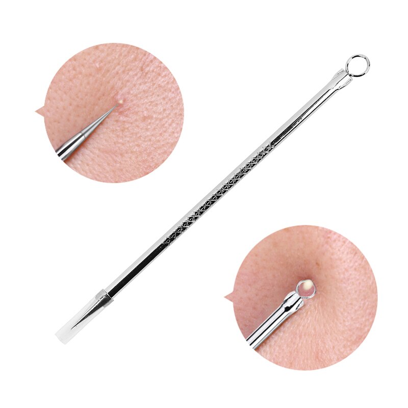 1pcs silver blackhead acne acne blemish remover stainless steel needle removal tool pore cleanser facial skin care