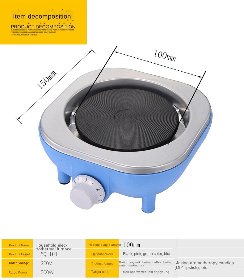 500W Portable Electric Heating Stove Plate Cooking Plate Multifunctional Coffee Tea Heater Kitchen Mini Stove EU Plug 230V