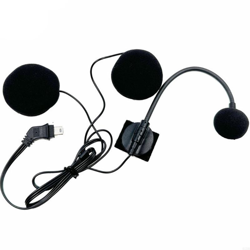 02DD Half Face Helm Kopfhörer Kopfhörer Helm Intercom Headset mit Mikrofon Geräuschunterdrückung