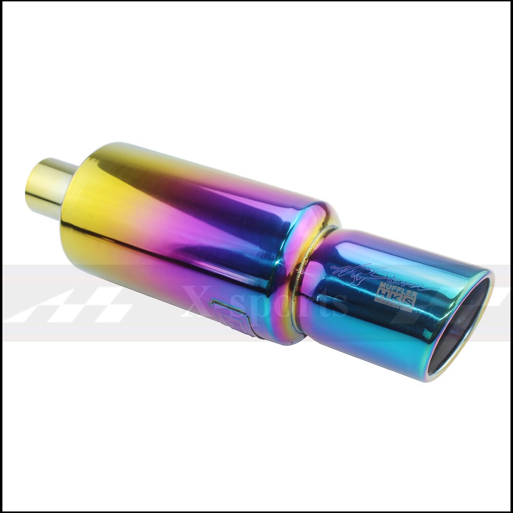 Car Motorbike Exhaust System Exhaust Pipe Muffler Tip Universal Stainless Steel ID 51MM 57MM 63MM Outlet 89mm Silencer Tail Pipe