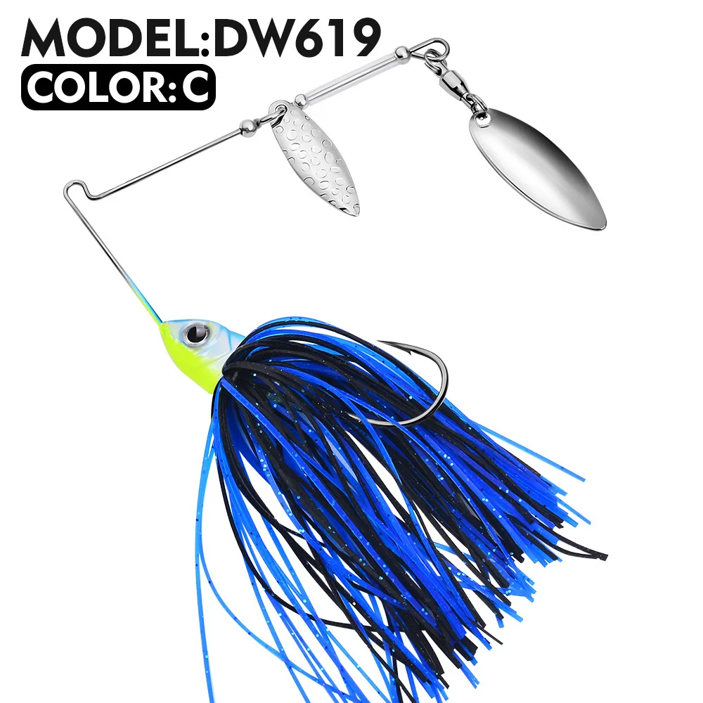 1pc 10g 14g buzzbait isca de pesca lantejoulas isca giratória fio isca weedless spinnerbait wobbler para baixo pique walleye peixe: 120MM / Vermelho