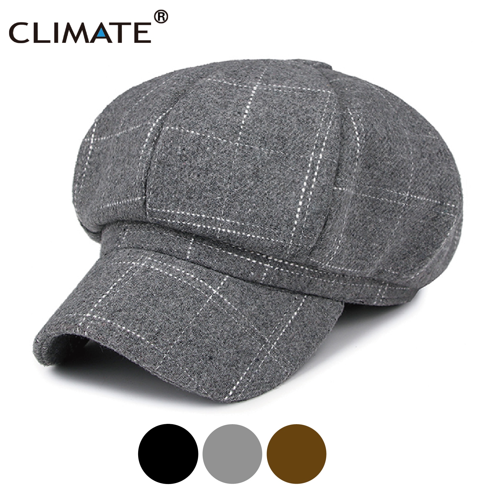 Klimat kvinnor åttakantig mössa keps vår tidningspojke baskerkeps kvinna rutig keps rutor yllehatt keps för tjejer kvinnor dam