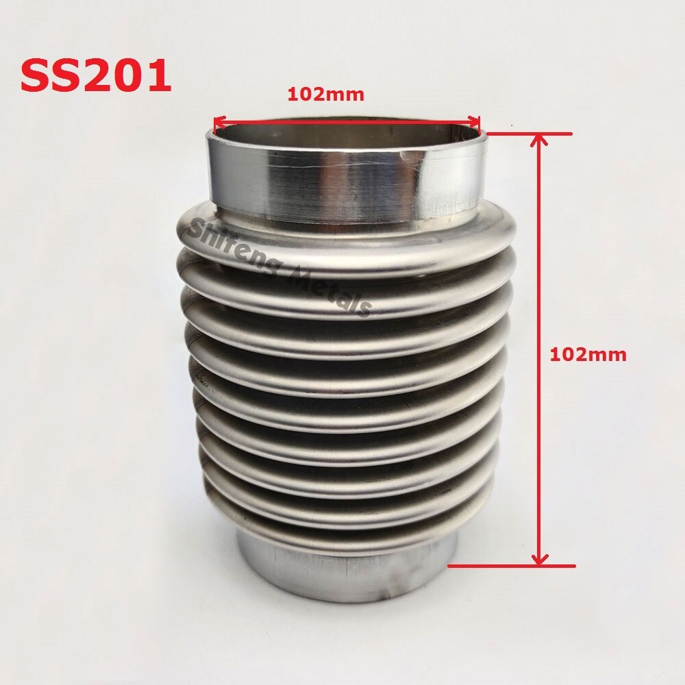 Double layer EXhaust Flex Pipe Bellow Flexible Joint Coupler 102mm In Length auto accessories: 102x102mm