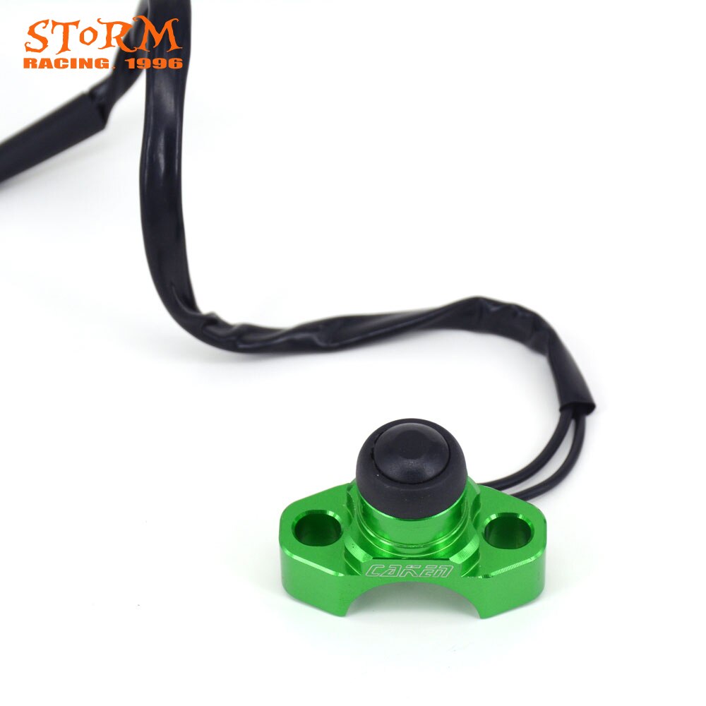 CNC BILLET UNIVERSAL ENGINE STOP START KILL SWITCH BUTTON For KTM HONDA KAWASAKI SUZUKI YAMAHA Motorcycle: GREEN