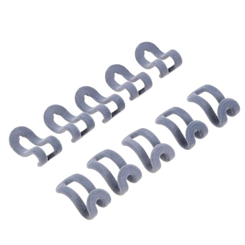 10/12pcs Cloth Hanger Hook Mini Flocking Clothes Hanger Easy Hook Closet Organizer Holder Save Space Non Slip Flocking Hanger: 10pcs A