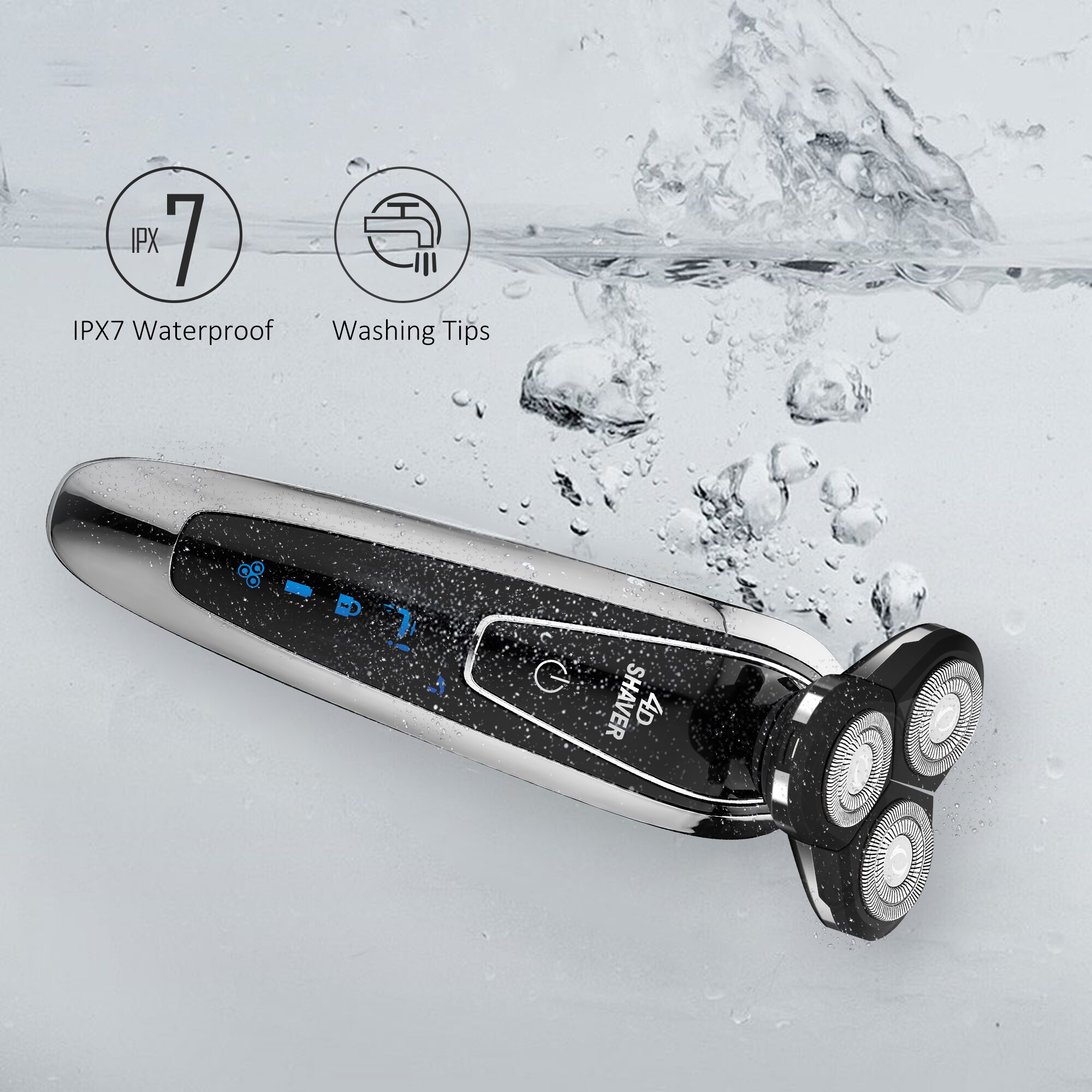 Elektryczna golarka robić brody dla mężczyzn suchy & mokro trymer obrotowy brzytwa wodoodporna ładowalna USB bezprzewodowy 6 w 1 zestaw robić pielęgnacji 8500