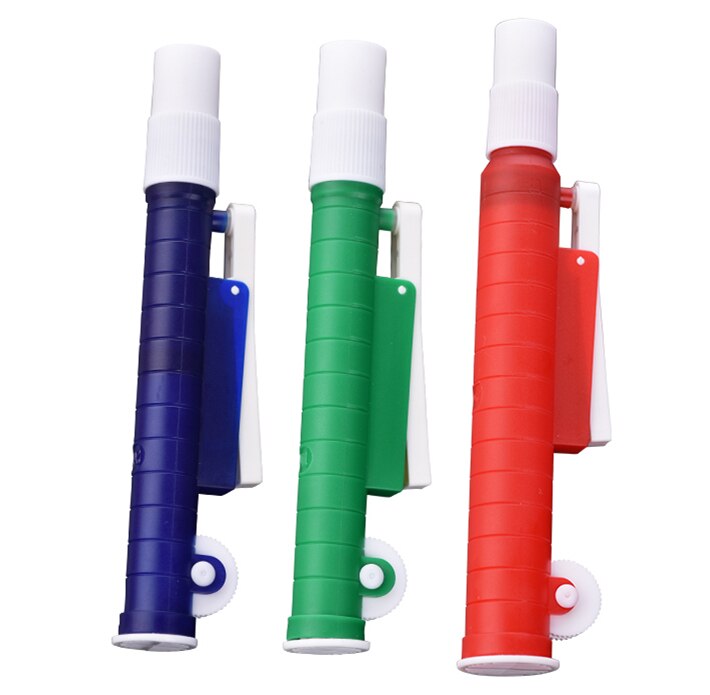 2ml,10ml,25ml Pump Pipette Laboratory supplies Pipettes Transfering Pipettor Manual assistant Green,Blue,Red Set