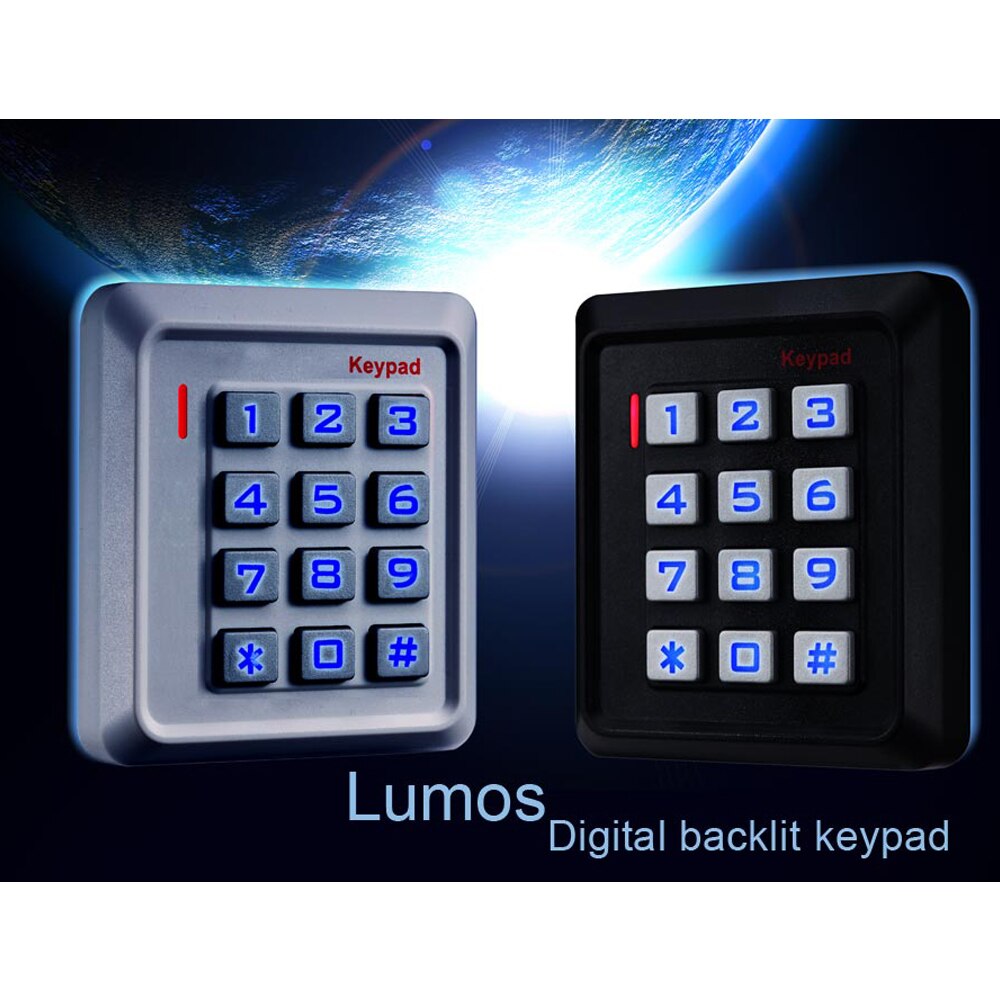 Digital backlit Keypad 125KHZ RFID Card Reader R30 13.56Mhz wiegand26 card reader plastic case IP65 waterproof 2000 card