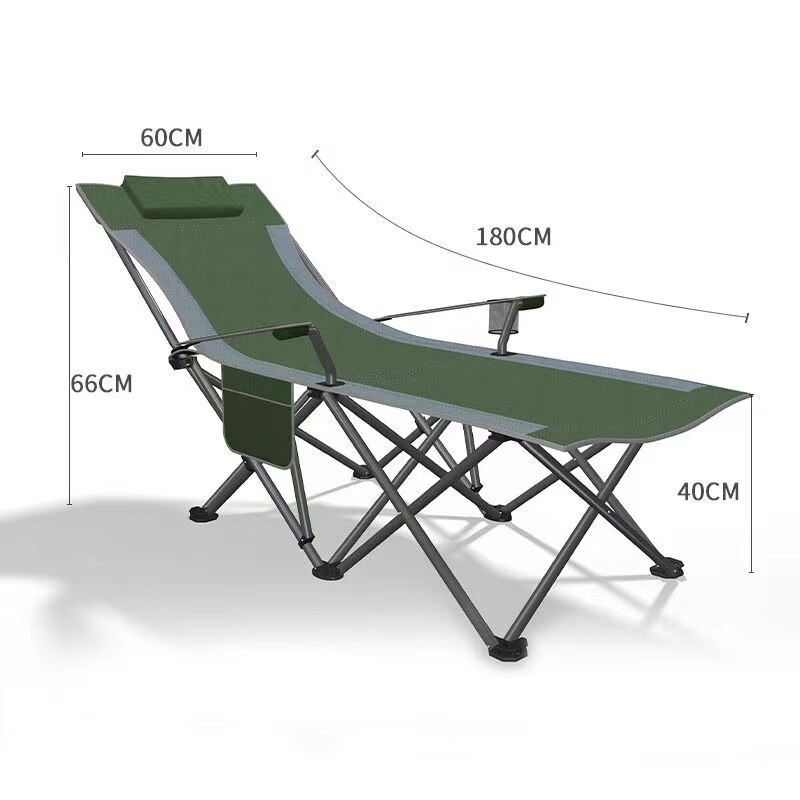 Camping Vouwen Bed Fauteuil Enkele Bed Kantoor Lunch Bed Draagbare Outdoor Vouwen Fauteuil Begeleidende Bed Te Dragen