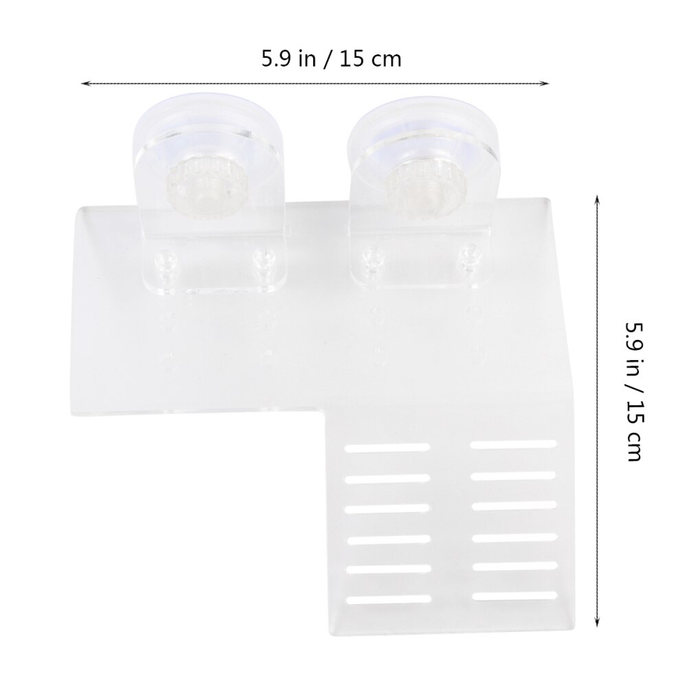 Turtle Dock Basking Platform Floating Turtle Pier with 2 Suction Cups (White) - Size