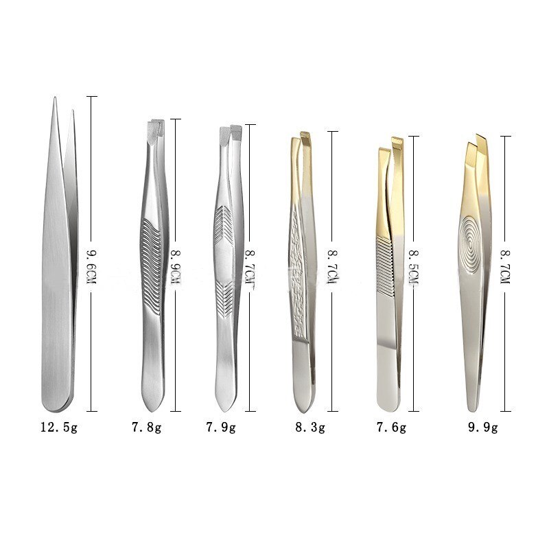 1Pc Wenkbrauw Pincet Rvs Slant Tip Ogen Pincet Clip Voor Gezicht Ontharing Pincet Make Up Gereedschap