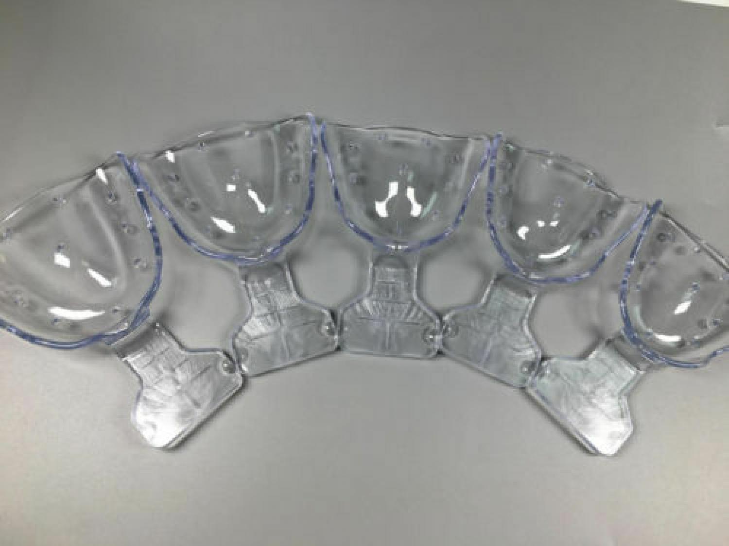 18Pcs/2Pc Dental Impression Trays Frame Cut Back Edentulous Jaw Dental FCB Repeated Use Denture Made Teeth Mouth Tray