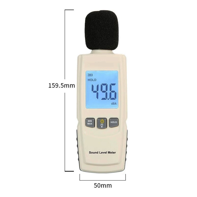 Mesure automatique du niveau sonore, 30 à 130dB, contrôle des décibels, ± 1.5 dB, haute précision 31.5Hz ~ 8.5KHz, norme internationale