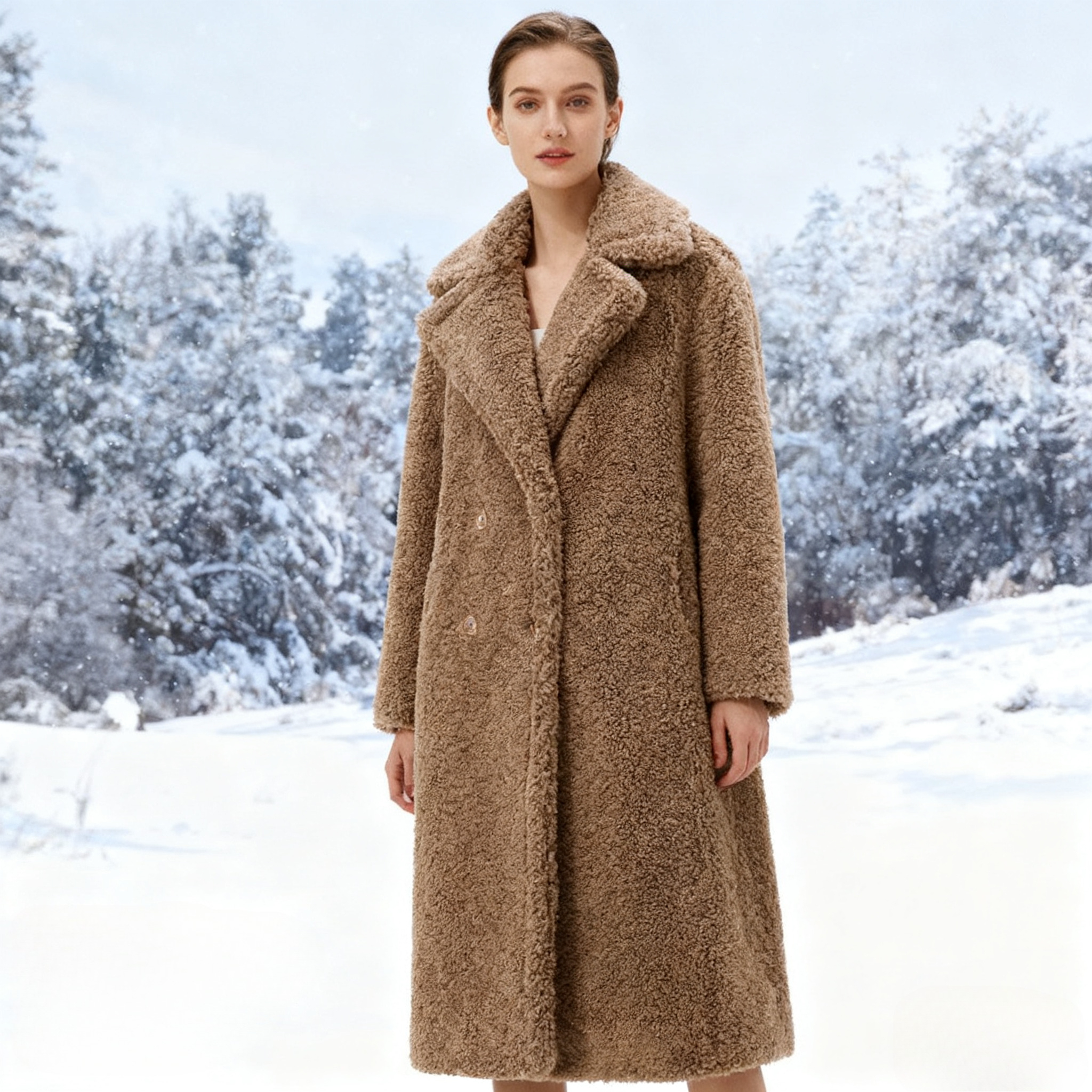 Abrigos abrigo largo mujer cuello vuelto cálido trabajo grueso cálido Y2k ropa de calle chaquetas elegantes abierto Stith Otoño Invierno 2025
