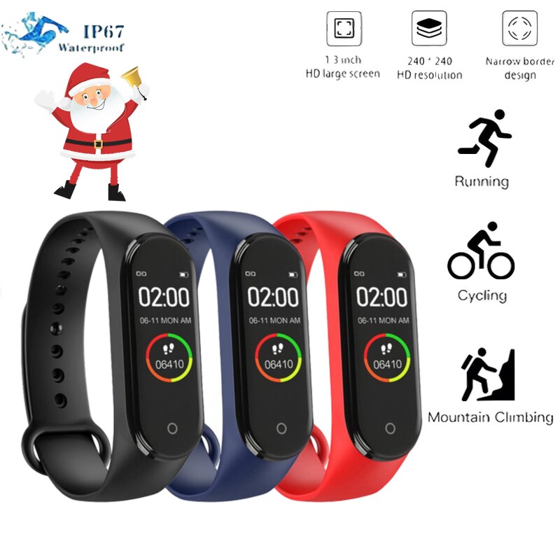 Smart watch смарт часы женские for the Year Christmas Blood Pressure Heart Rate Sport Bracelet Health Fitness Bracelet